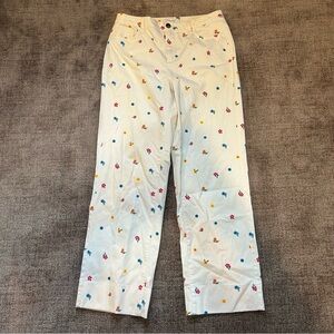 White Floral Pants 🌷 Excellent Condition!